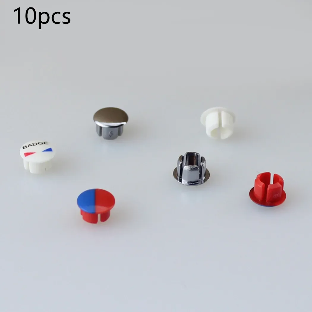 10 pezzi caldi e freddi indicano plastica per rubinetto miscelatore bagno cucina adatto per accessori rubinetto 7mm 8.75*6.8*5.85mm