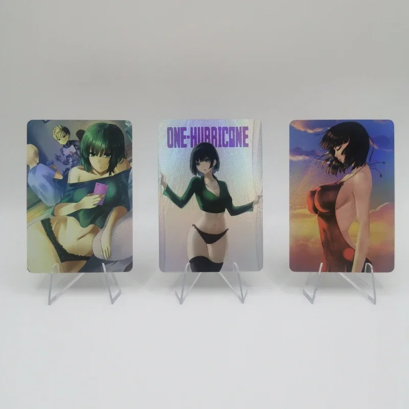 In Stock 3Pcs/set One Punch Man Jigoku No Fubuki Senritsu No Tatsumaki Saitama Sexy Anime Girl Collection Cards Xmas Gift Toys