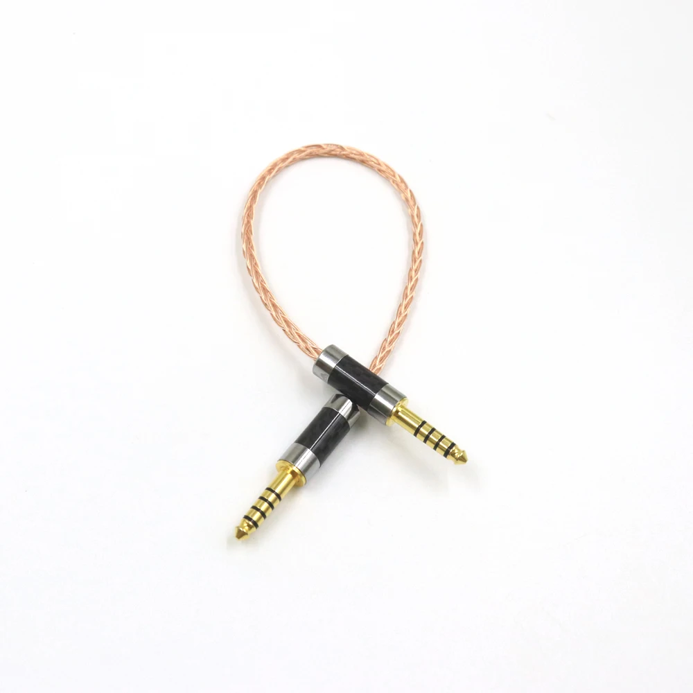 シングルクリスタル銅4.4mmのバランスの取れたオス-メスオーディオアダプター4.4,ケーブル4.4オスからオスのアダプター