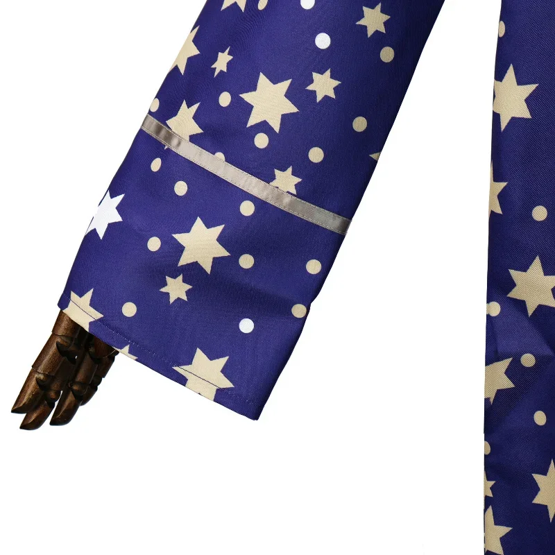 Traje Cosplay de Halloween para Homens, Robe e Chapéu Mágico, Roupas de Halloween, Decoração, Roupas, Estrela, Lua, Magia, Role Playing, Adulto