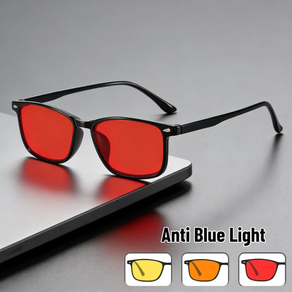 

Men's and Women's Retro Square Anti-blue Light Night Vision Glasses Ultra-light Fashion Men and Women Universal Gaming Goggles