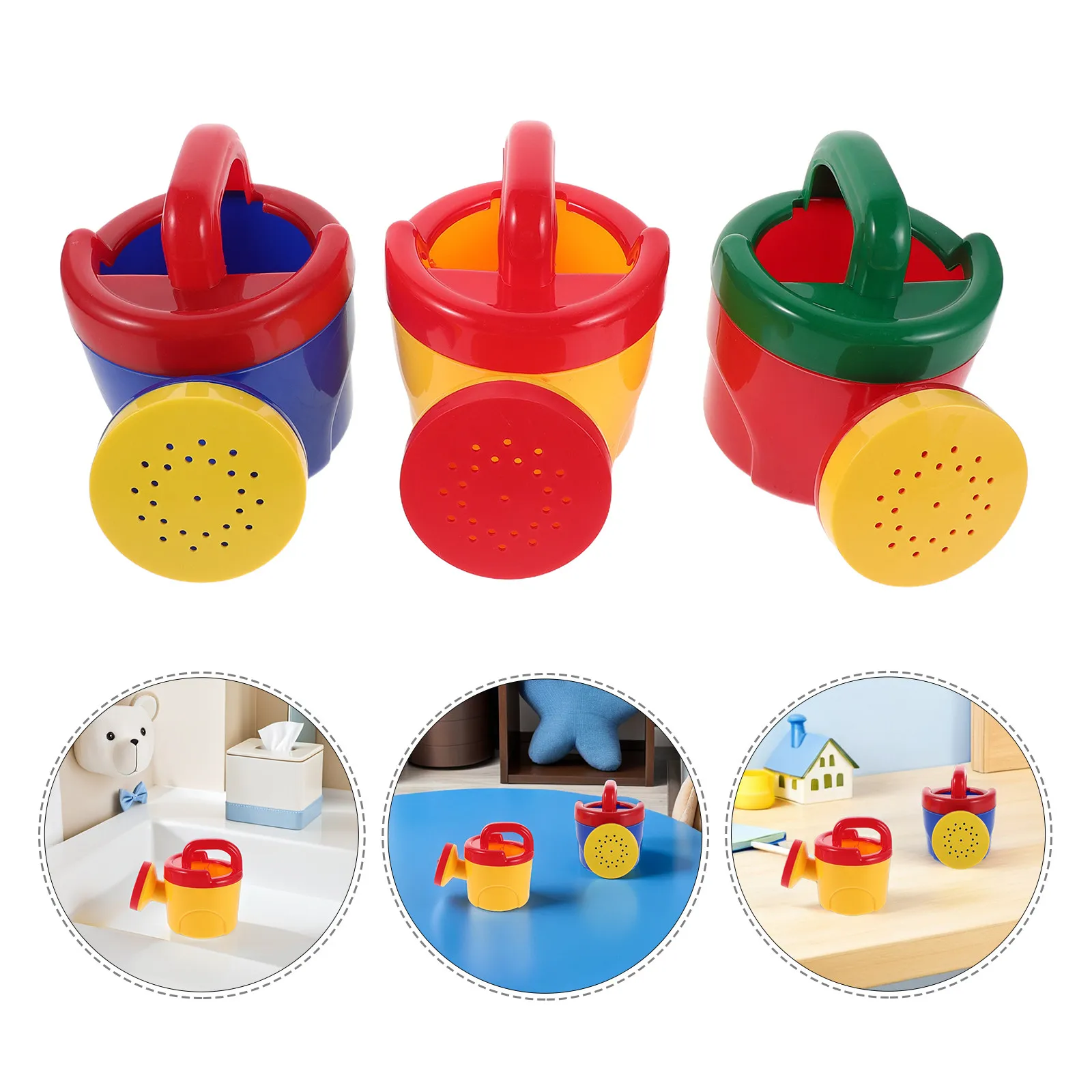 

Набор из 3 детских лейок-распылителей: красочные пластиковые ведерки-распылители для пляжа, игр с песком, садоводства и игр на улице для малышей