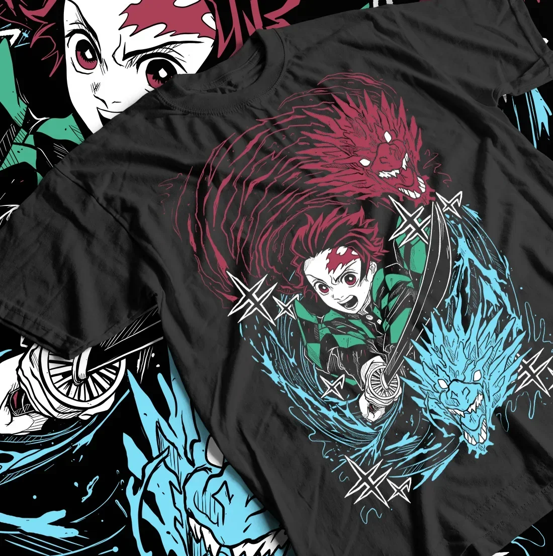 

Kimetsu No Yaiba Anime Manga Nezuko Shirt Tanjiro Demon Slayer T-shirt All Sizes