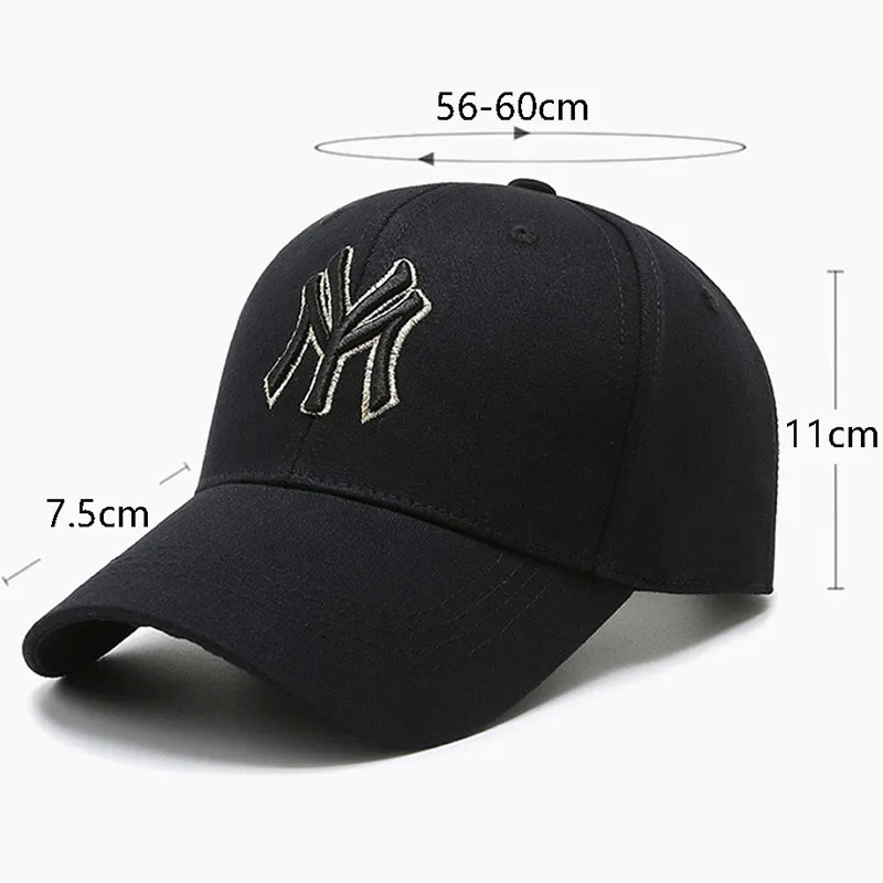 New Men Women Letter MY Hip Hop Hat Fashion Embroidered Solid Baseball Cap Outdoor Snapback Gorras Hombre Unisex Black Casquette