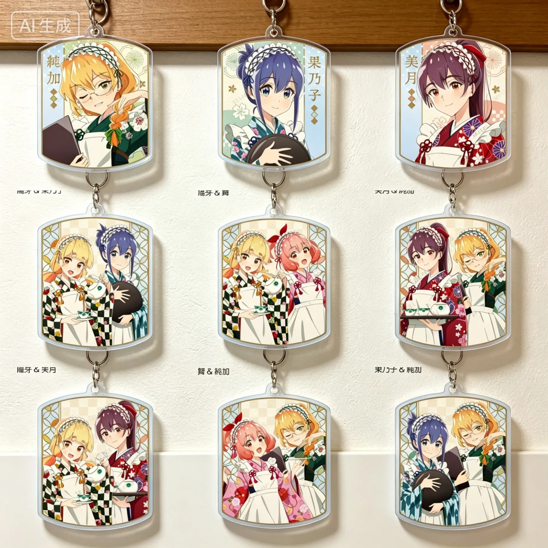 Anime Yuri Is My Job! Hime Shirasagi Acrylic Pendant Keychains bag decorations Gifts For Friends Exquisite Products