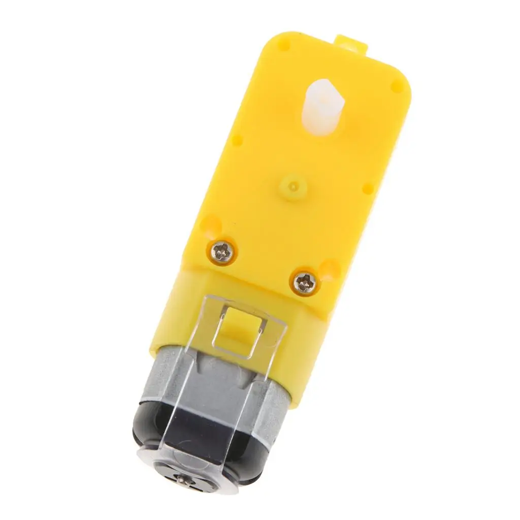 Motore Elettrico Riduzione Doppio Albero Magnetico Giallo DC 3V - 6V