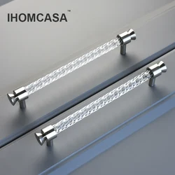 Nordic Acrylic Kitchen Closet Door Handles For Furniture Bathroom Wardrobe Shoe Cabinet Pulls Gold Cupboard Dresser Drawer Knobs
