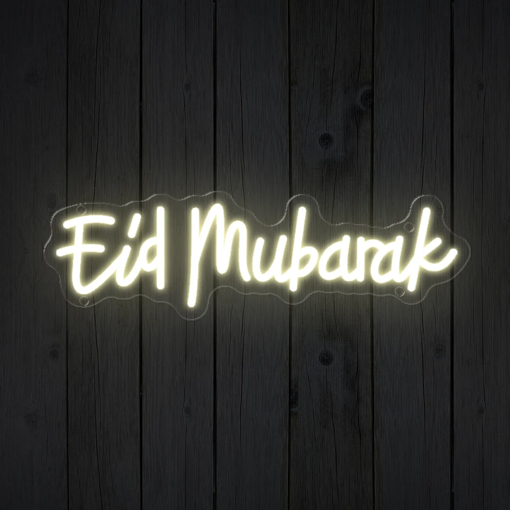 Eid Mubarak Neon Sign Festival Neon Signs Led Light Home Bedroom Wall Decor Festival Party Decor Crescent Islamic Gifts Neon Art