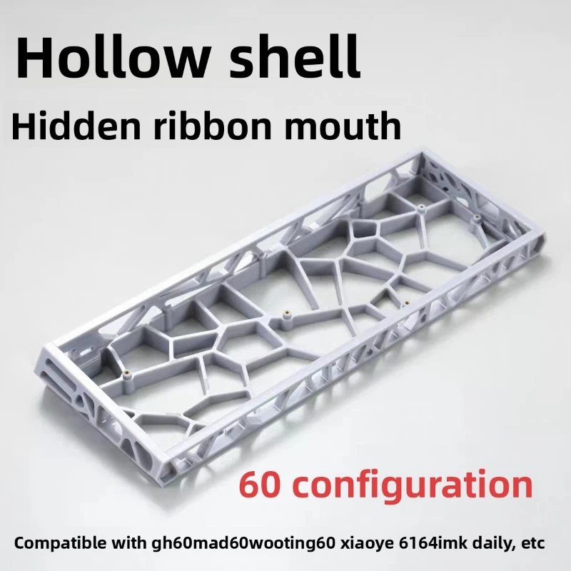 

Solid Grey WW60 Hollow Keyboard Case GH60 Hole PC Injection Shell for Mad60/Win60 Wooting60 Magnetic Axis Keyboard Shell PC Gift