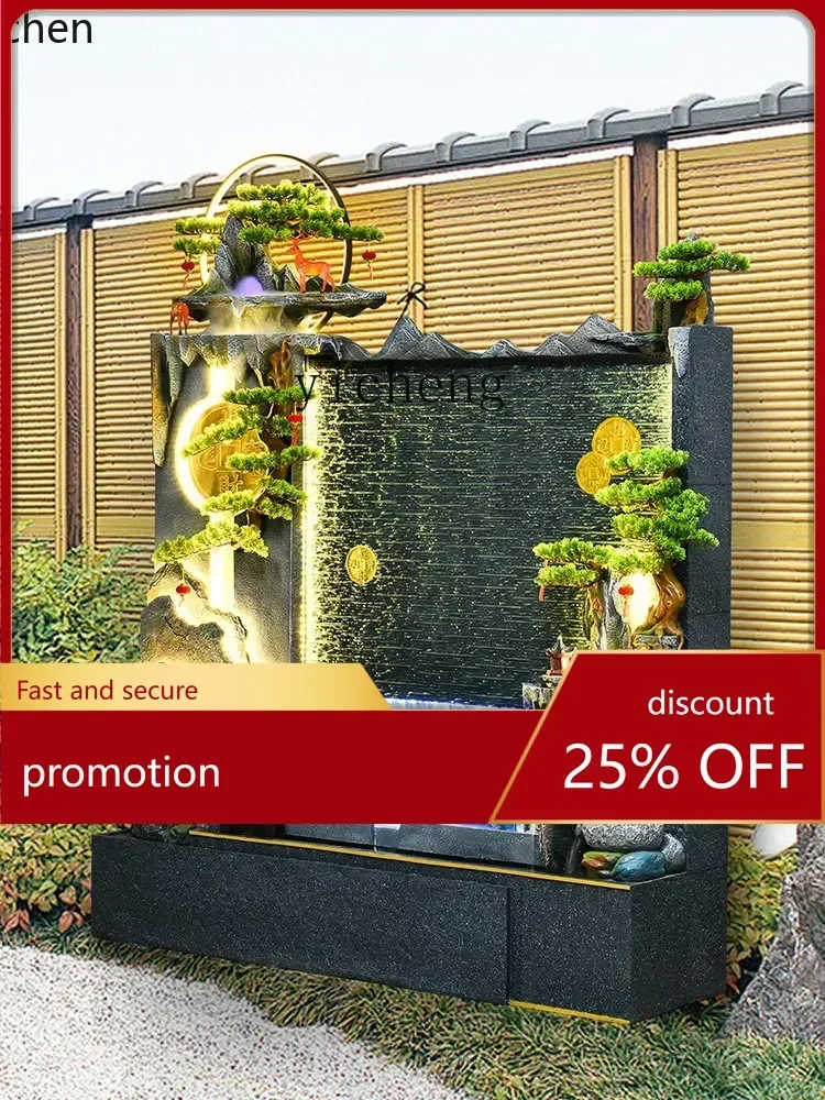 b7- Water Curtain Wall Rockery Flowing Water Ornaments Floor Living Room Fish Tank Courtyard Home