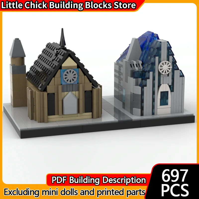 

Street View Model MOC Building Bricks St. Paul And Paulinum Leipzig Modular Technology Children Holiday Gifts Assemble Toys Suit