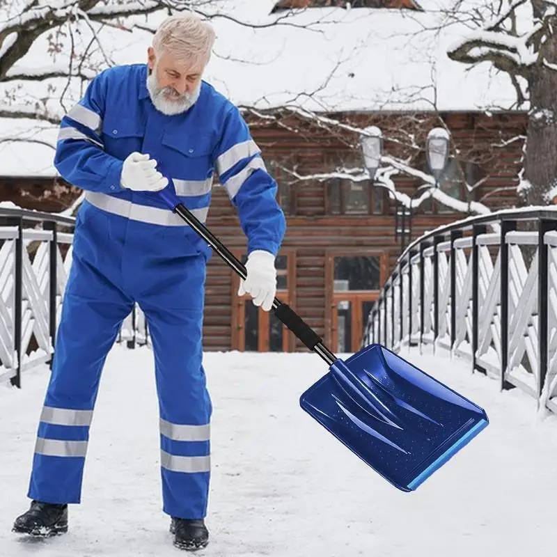 Pá portátil para remoção de neve, pá de gelo removível, antiderrapante, sem congelamento, manual, ferramenta de remoção de neve multifuncional