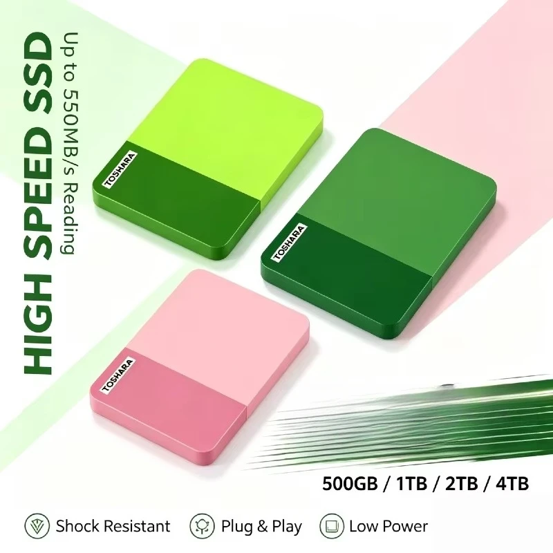 TOSHARA B3 2.5 Inch USB 3.0 Portable External Hard Drive 500GB 1TB 2TB 4TB Canvio Ready for Laptop Mac Android Max Pro HD