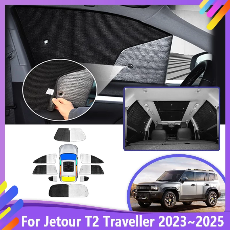 

Автомобильный солнцезащитный козырек для Jetour T2, аксессуары ICH-X K3 2023 2024 2025, солнцезащитный козырек для окон с защитой от ультрафиолета
