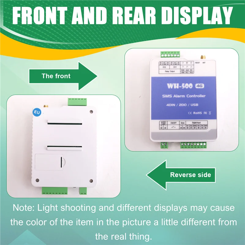 A92Z Gate Door Opener Relay Switch WH-500-EU GSM 4G Remote Controller With Remote Wireless Alarm APP Control