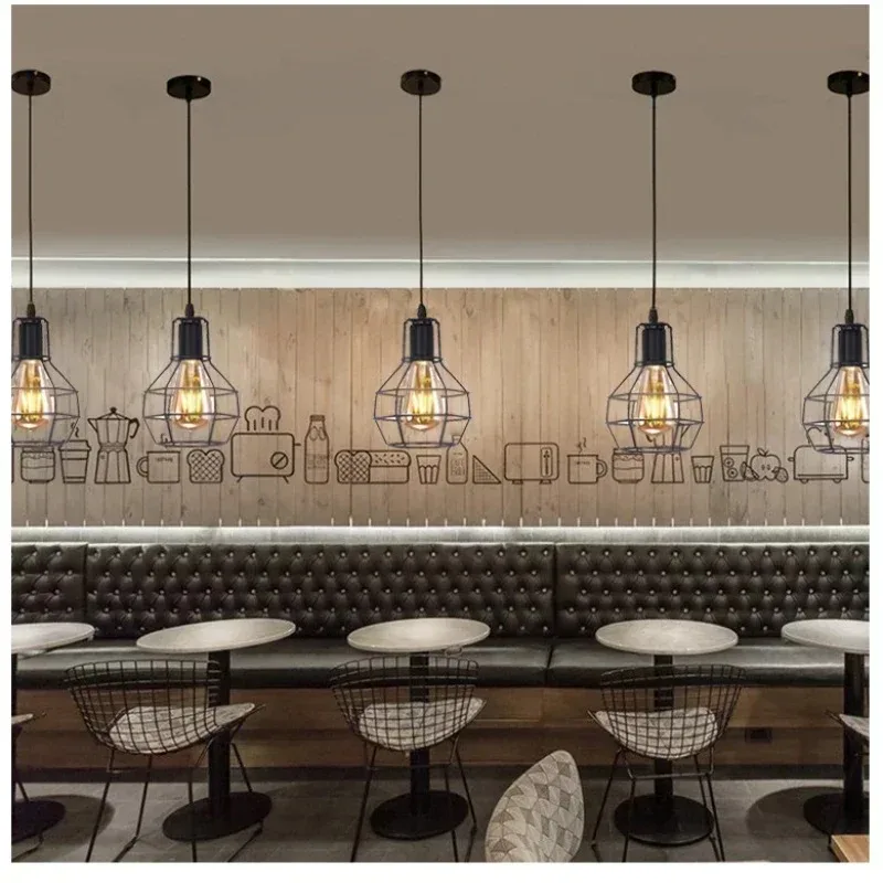 

1/3 светильник, железный подвесной светильник, черный современный деревенский светильник для гостиной, столовой, кухни, потолочный подвесной светильник, люстра