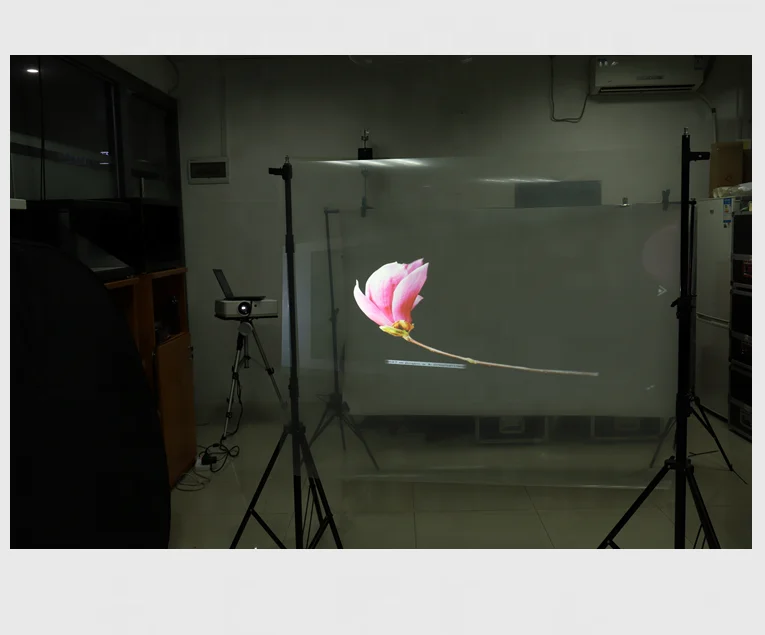 Holographic Rear Projection Film Daylight ,Outdoor 3d Hologram Self Adhesive  Glass Window Film