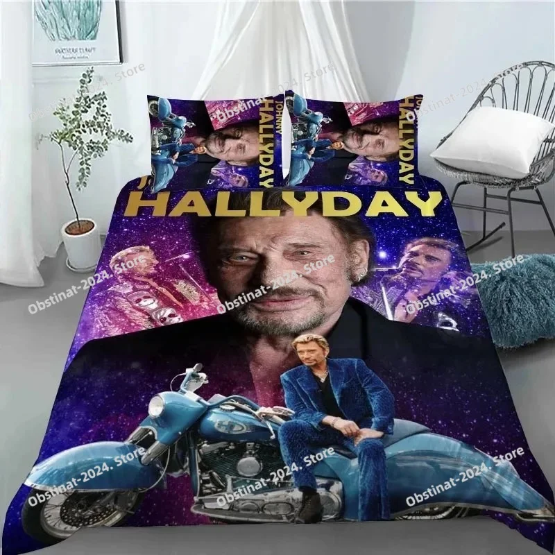 

Duvet Cover Rock Star Johnny Hallyday 3D Exquisite Digital Printing Bedding Set Comforter Bed Youth Home Decor Adult Boys Gift