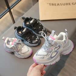 Sneakers per bambini scarpe sportive traspiranti primaverili autunnali per ragazze moda antiscivolo versatili scarpe da Tennis causali per bambini per la scuola