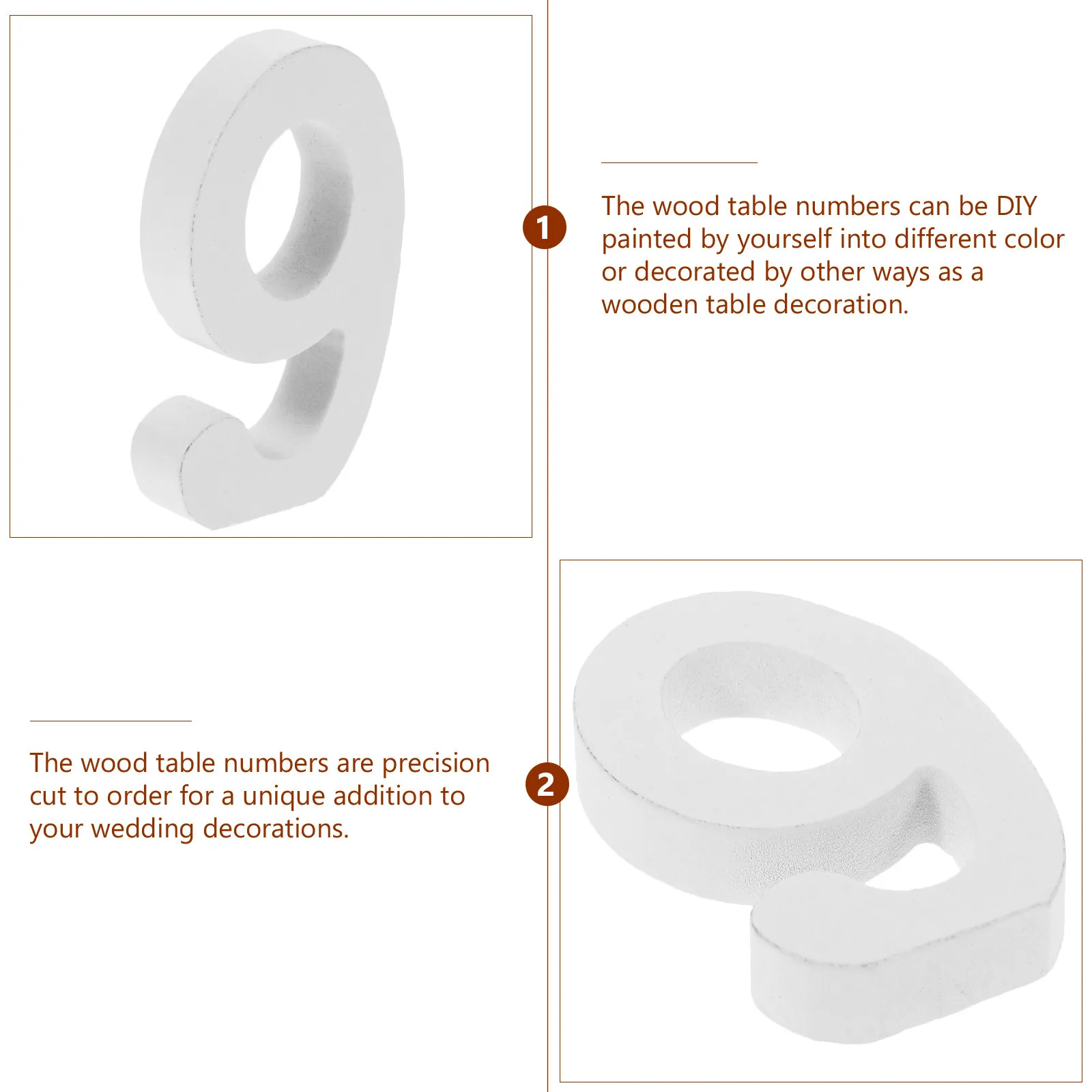 Wooden Table Numbers 10Pcs Natural Wood Number Decor for Wedding Seating Birthday Anniversary Party