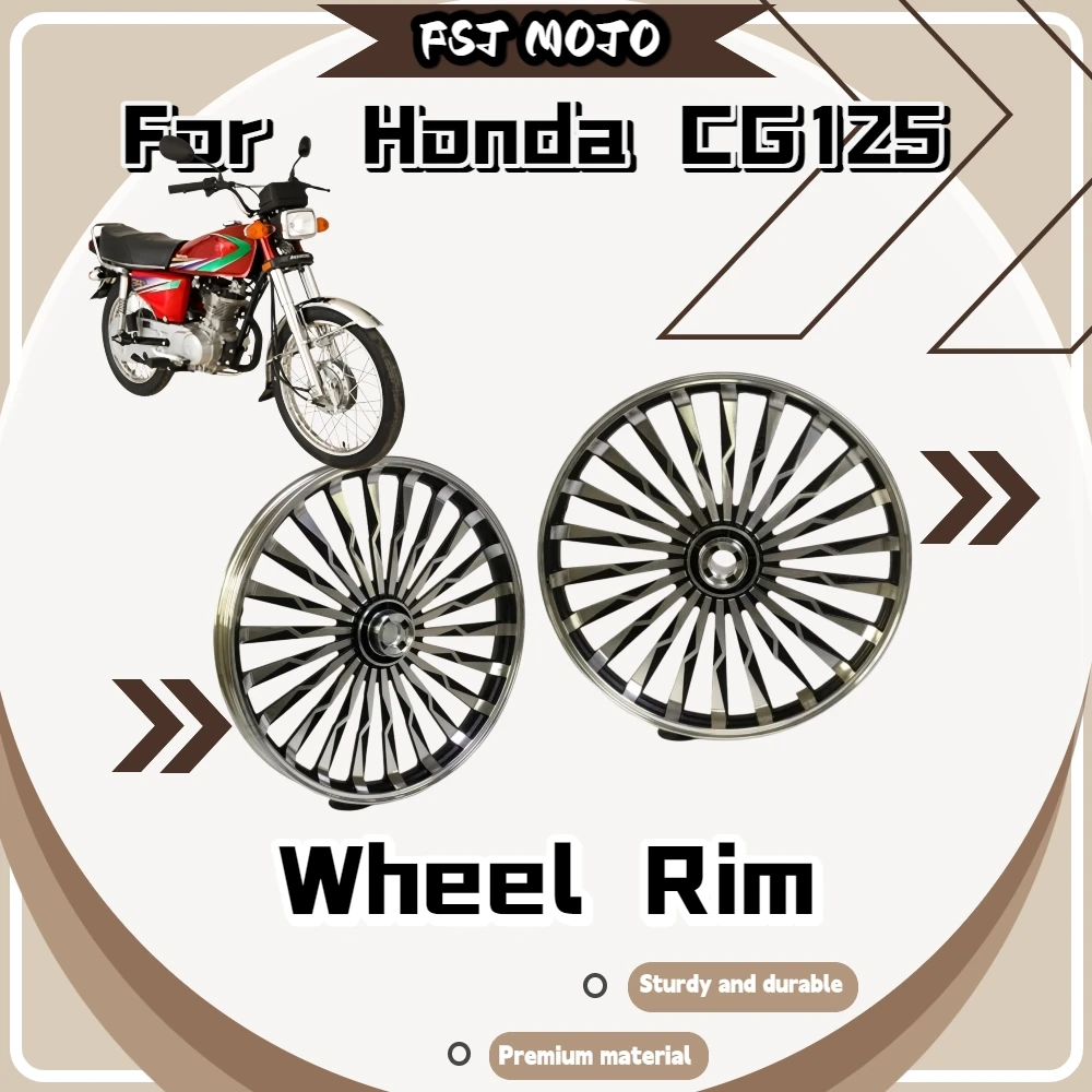 For Honda CG125 18 Inch 22‑Spoke Alloy Wheel Rim Long‑Service‑Life Anti‑Deformation Custom Retro Cruiser Replacement Parts