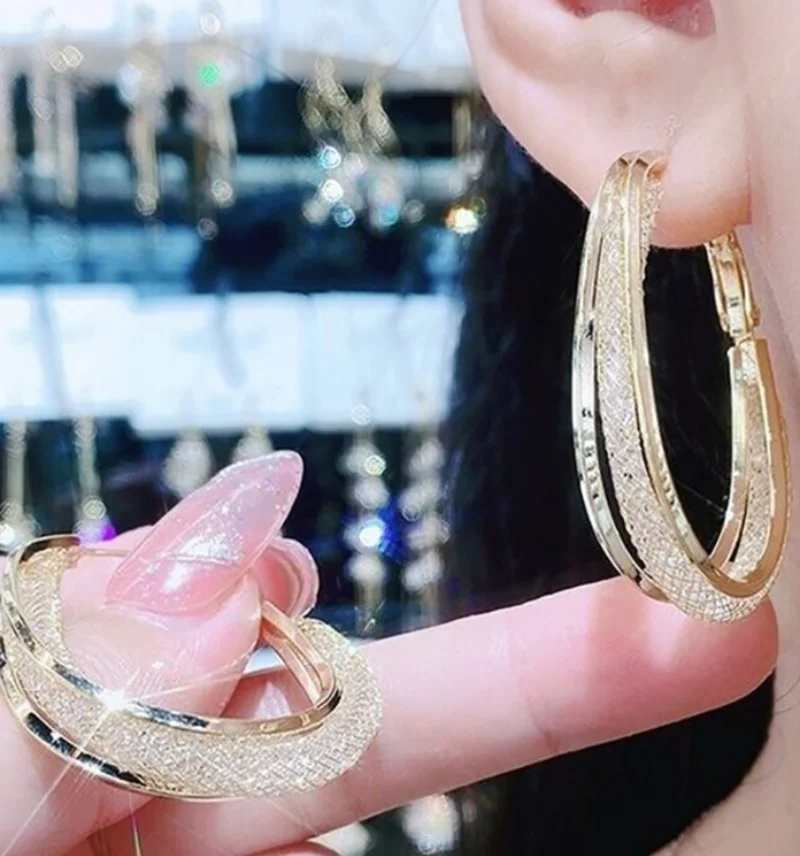 High end fashion design with a sense of luxury and exquisite rhinestone earrings that are versatile and lightweight