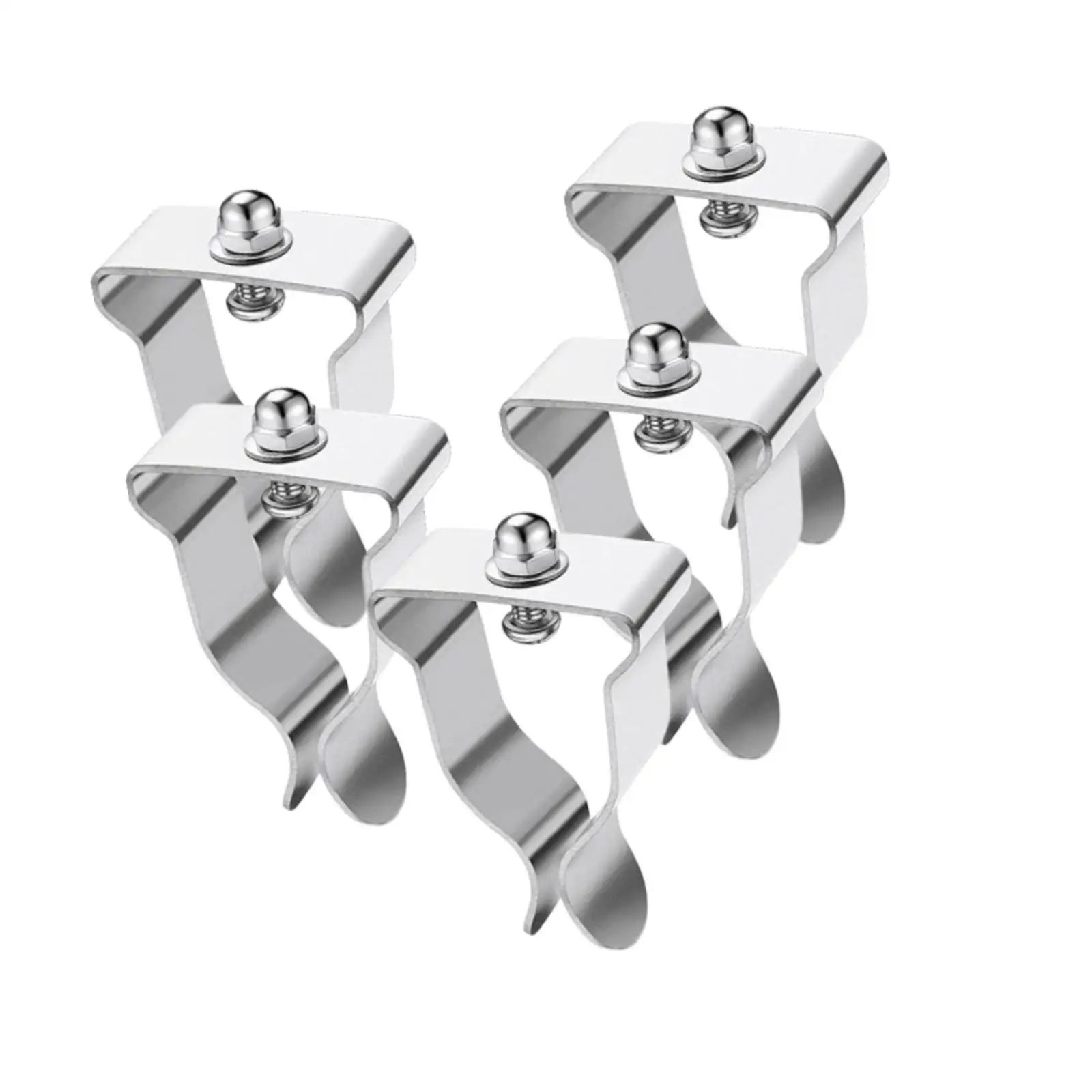 5Pcs Window Well Cover Clips Heavy Duty with Screws Nuts Stainless Steel Replace Clamps Hardware Kit Utility Sturdy Accessories