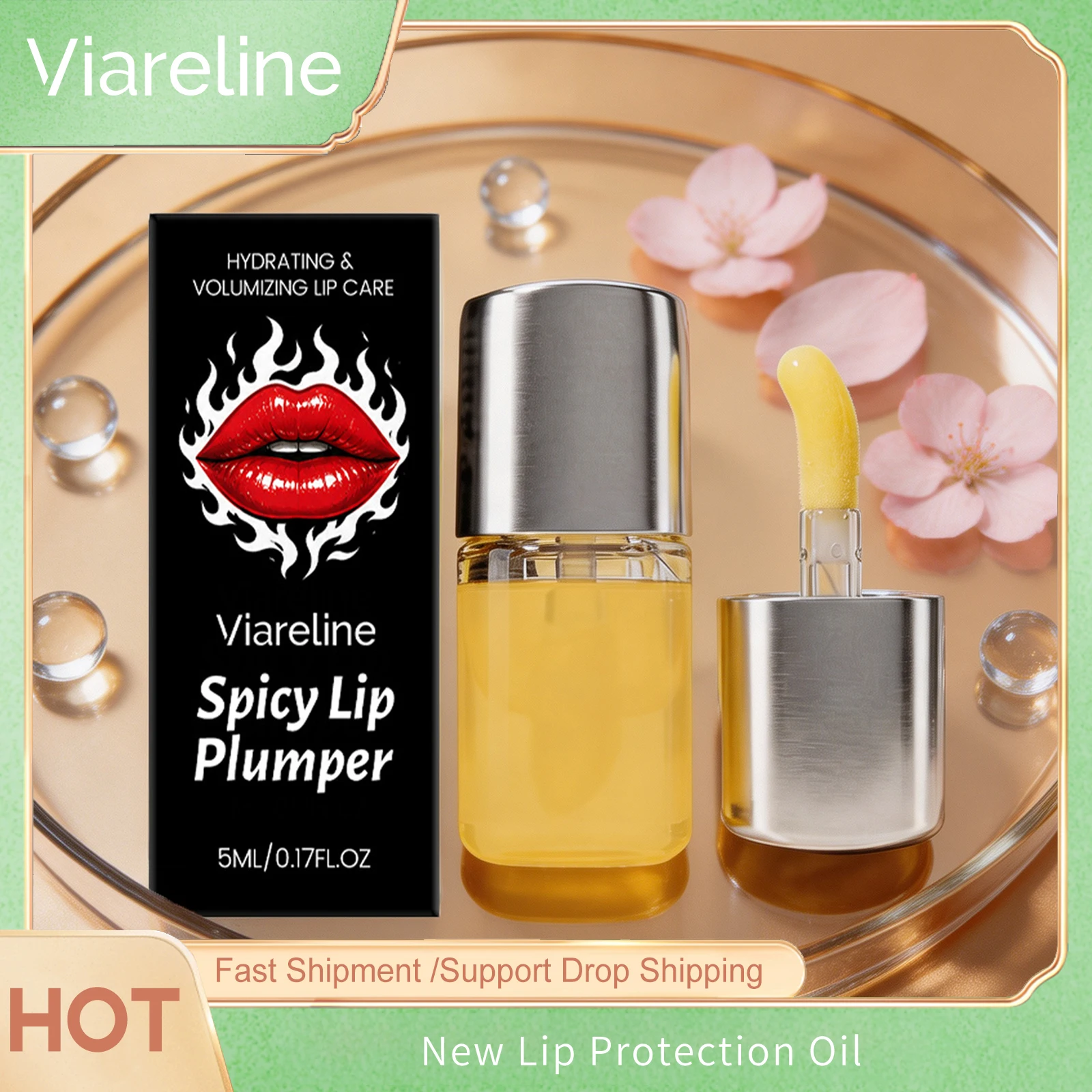 Lip Plumping Oil Stick Deep Moisturizing With Brush Non-Sticky Nourish Exfoliating Korean Beauty Sexy Hydrating Lip Oils Gloss