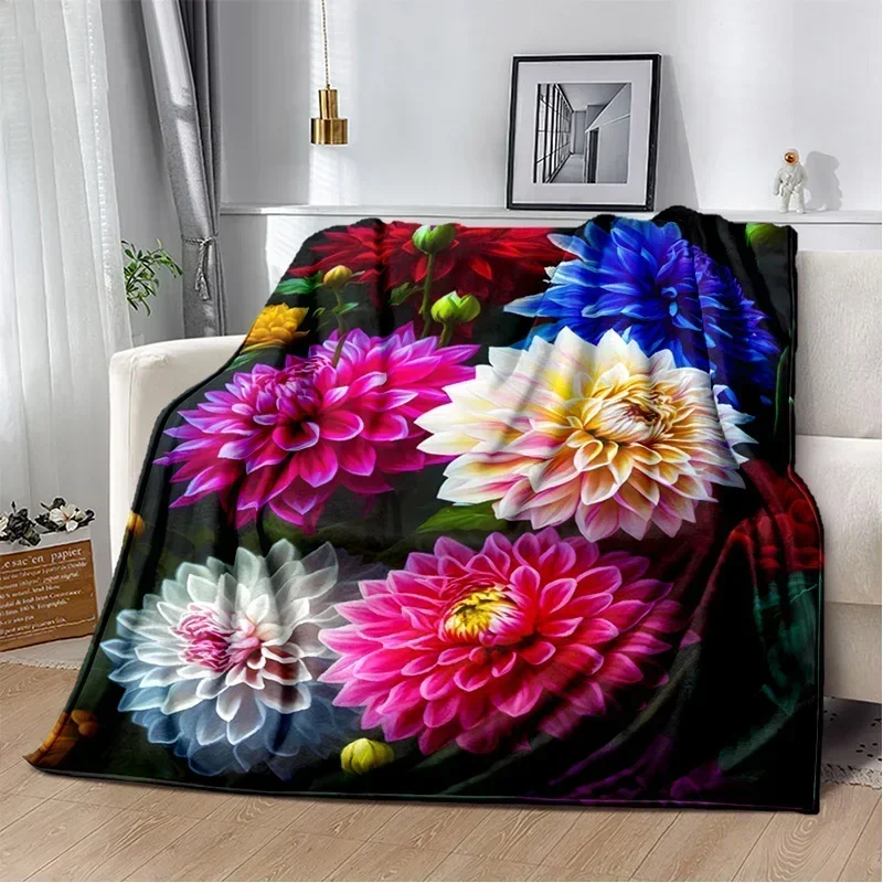 

HD Pretty Flower Daisy Rose Chrysanthemum Blanket,Soft Throw Blanket for Home Bedroom Bed Sofa Picnic Travel Cover Blanket Kids