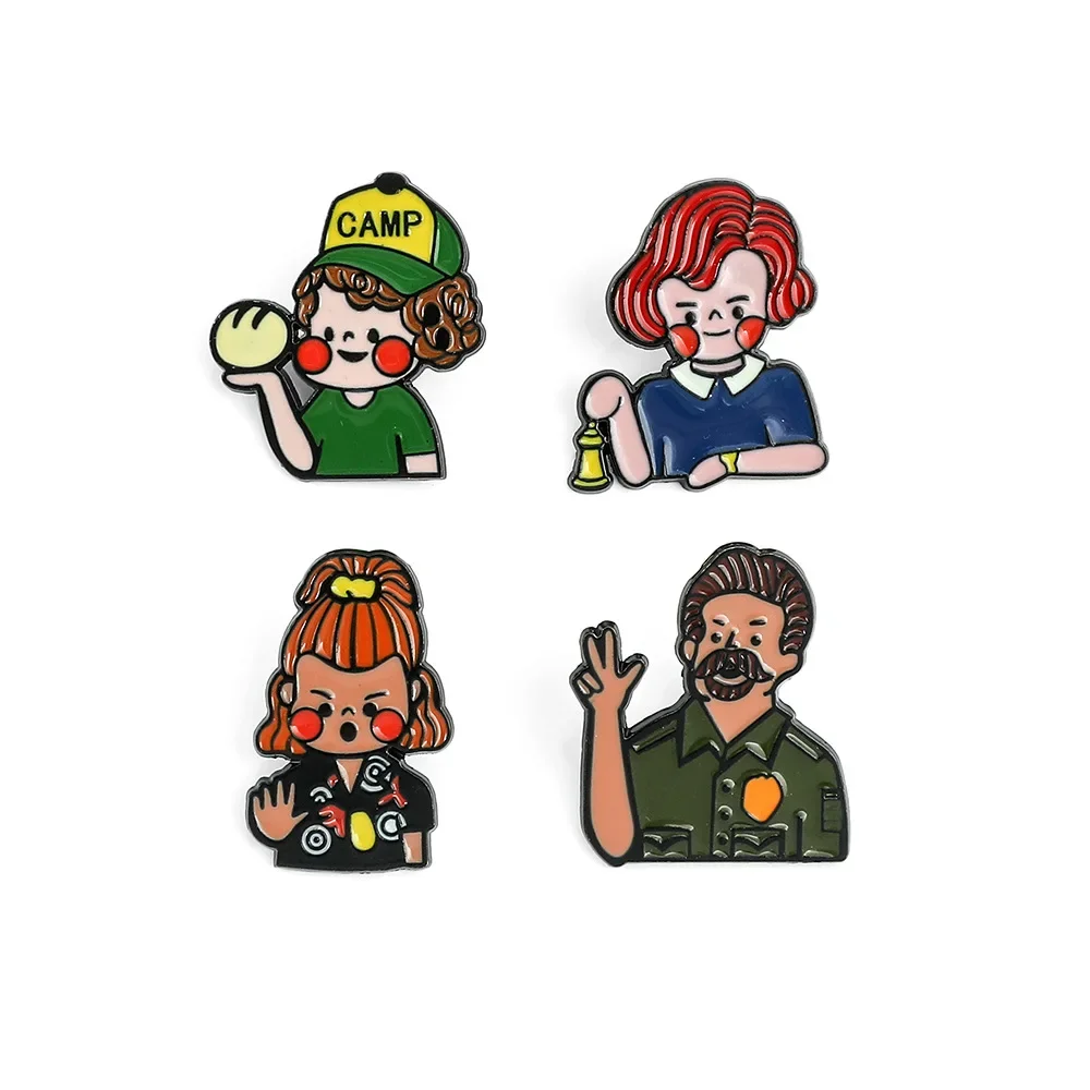 Japanese Anime Lapel Pins Cute Manga Avatar Enamel Badges For Backpacks Eddie Munson Stranger Things Brooches For Women Friends