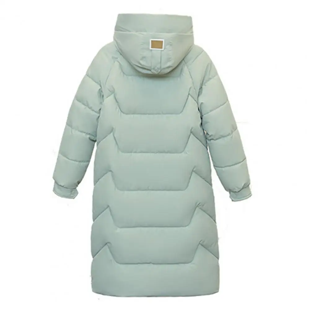 

New Cotton-Padded Women's Korean High-Grade Long Down Cotton Coat Thicke Warm Hooded Parka Overcoat Female Casual Padded Jacket