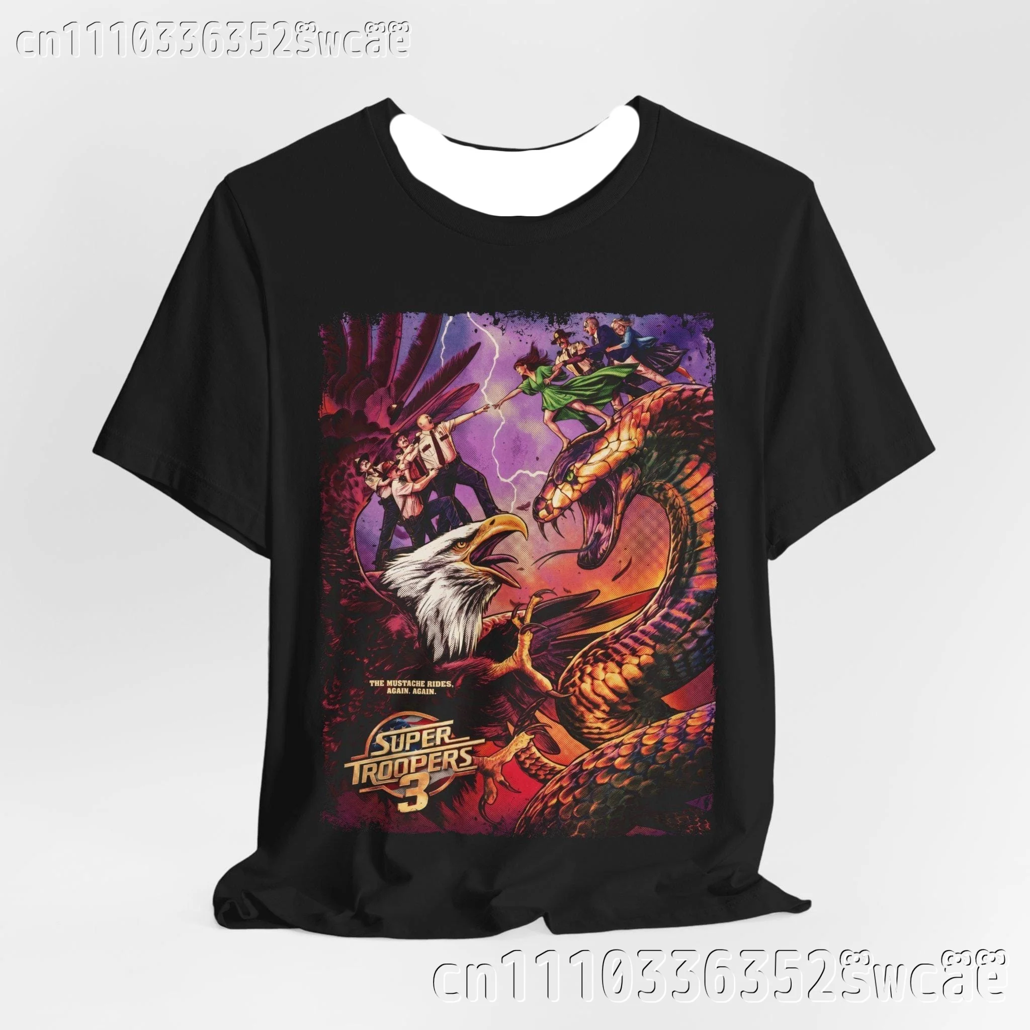 Super Troopers 3 Vintage Movie Poster Graphic T Shirt Eagle Snake Print Casual Short Sleeve Crew Neck Streetwear Tee Kids