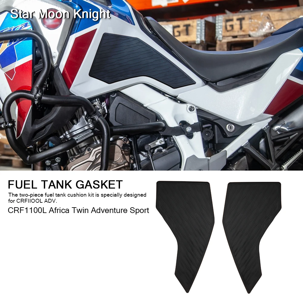 

For Honda CRF1100L Africa Twin Adventure Sport Motorcycle Non-Slip Side Fuel Tank Stickers Waterproof Pad Rubber Sticker