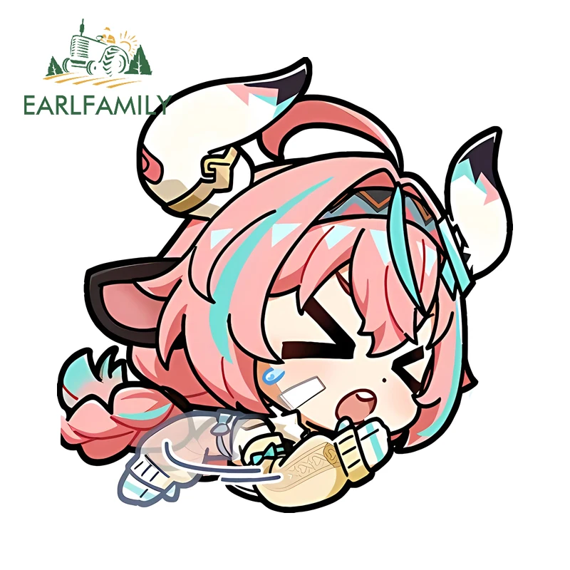 EARLFAMILY Cute Varesa Genshin Impact Car Decals Attractive Cartoon Girl Meme Computer Case Decals Nice Exterior Accessories