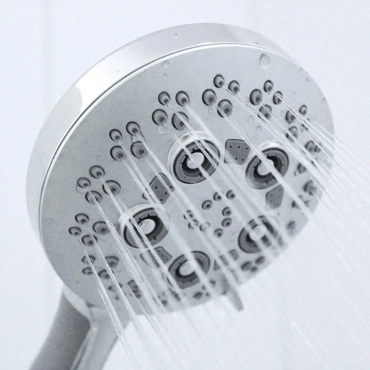 Polished Chrome Multi-Function Handheld Shower Head with 5 Spray Settings, 2.5 GPM