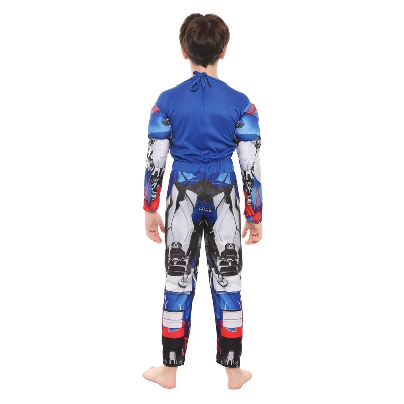 جديد 2025 أزياء الهالوين بوريم للأطفال أوبتيموس العضلات برايم بدلة سيارات روبوت بذلة للأولاد الخارق لأسبوع الكتاب بيت تشيلبير 002