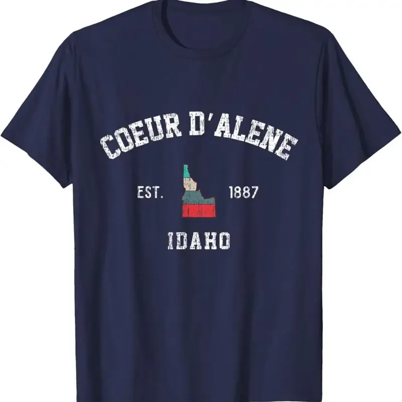 Coeur D'Alene Idaho Vintage Id State Retro Sports Design T Shirt
