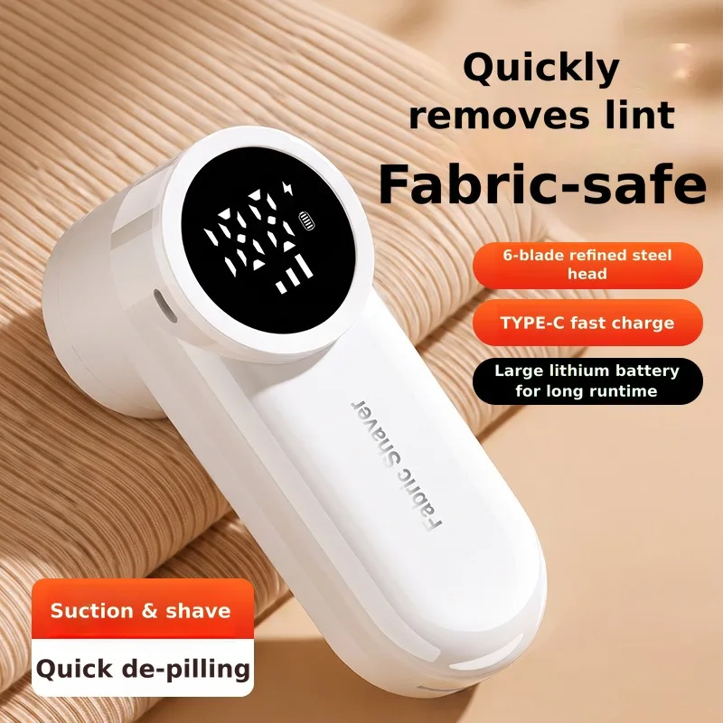 USB Electric Lint Remover Digital Display Clothes Fuzz Shaver Garment Pellet Trimming Fabric Cleaning Tool Vessel Supply