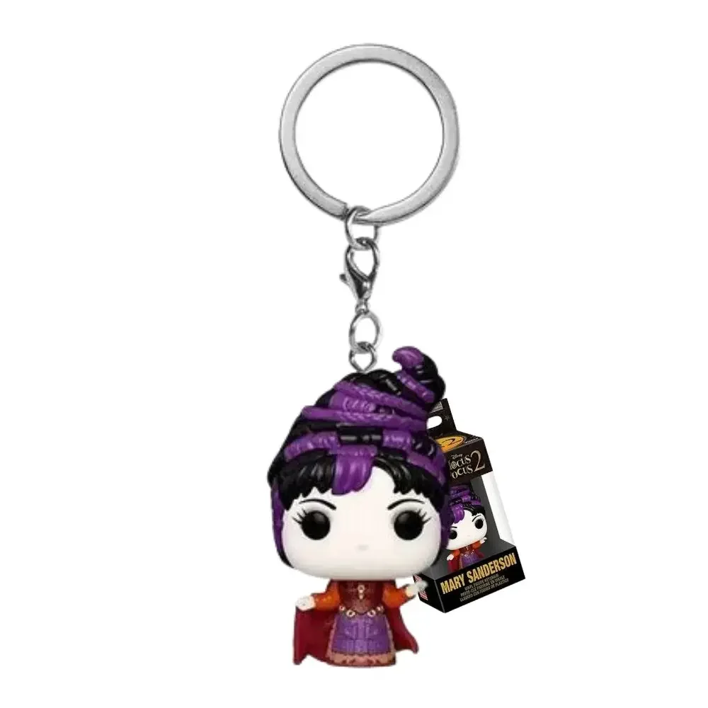 Pocket  Keychain Hocus Pocus Mary Winifred Sarah Sanderson Mad Hatter Model Toys for Children Christmas Gift