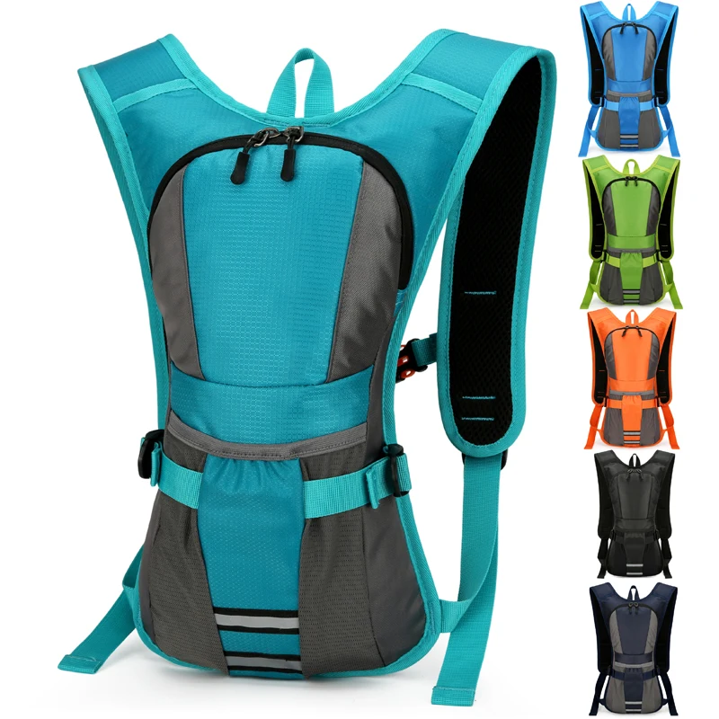 حقيبة ظهر توبوشين للترطيب للمشي لمسافات طويلة وركوب الدراجات والجري وحقيبة ظهر شبكية قابلة للتنفس وشريط عاكس للسلامة في المشي في الشوارع الليلية