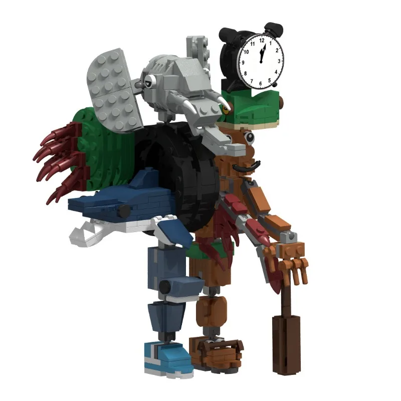 391PCS Mythical Titan Building Kit - AI-Inspired Stickman Fusion Model for Teens & Adults Challenging DIY Gift with Manual