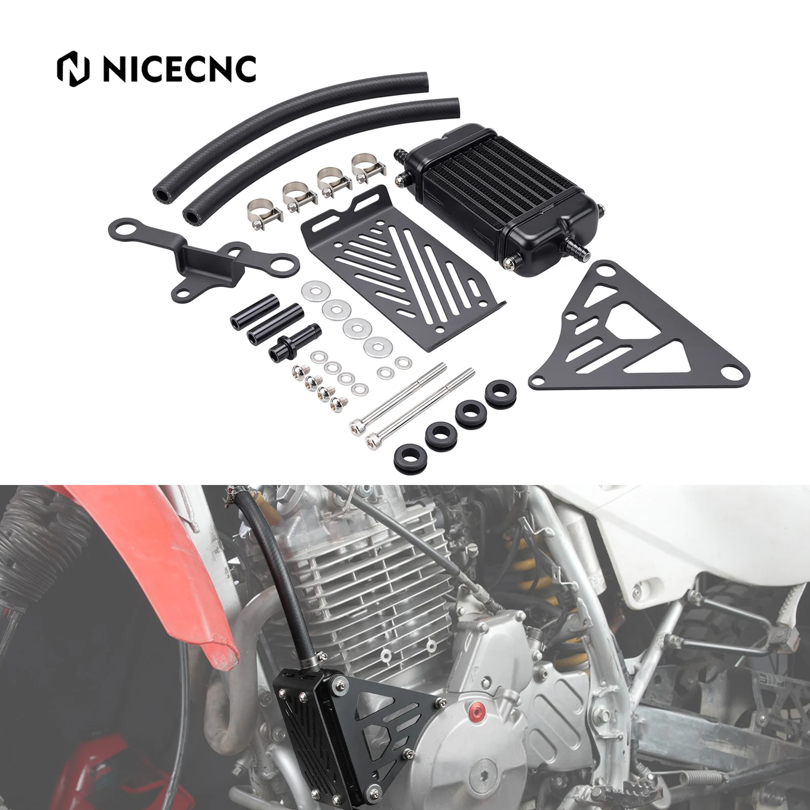 NICECNC For Honda XR650L XR 650L 1993-2025 2024 2023 2022 2021 Motorcycle 145ML Engine Oil Cooler Aluminum XR650L Accessories