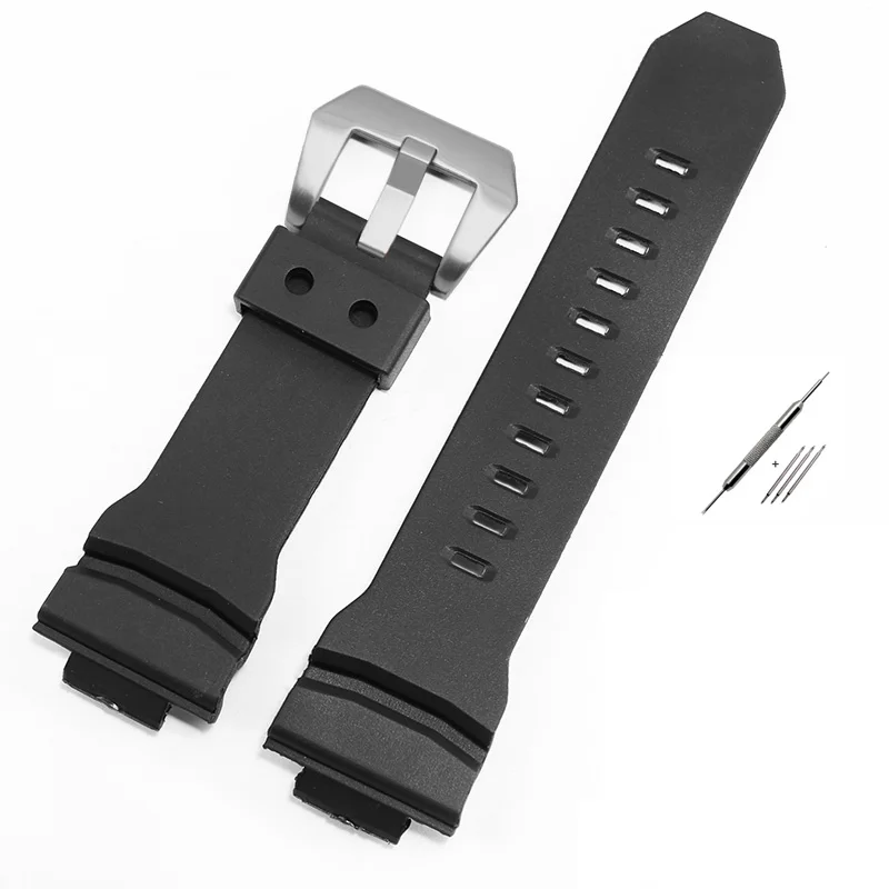 Soft Rubber Watchband For CASIO GAW-100 GA-150 200 201 310 GAS Silicone Bracelet Men