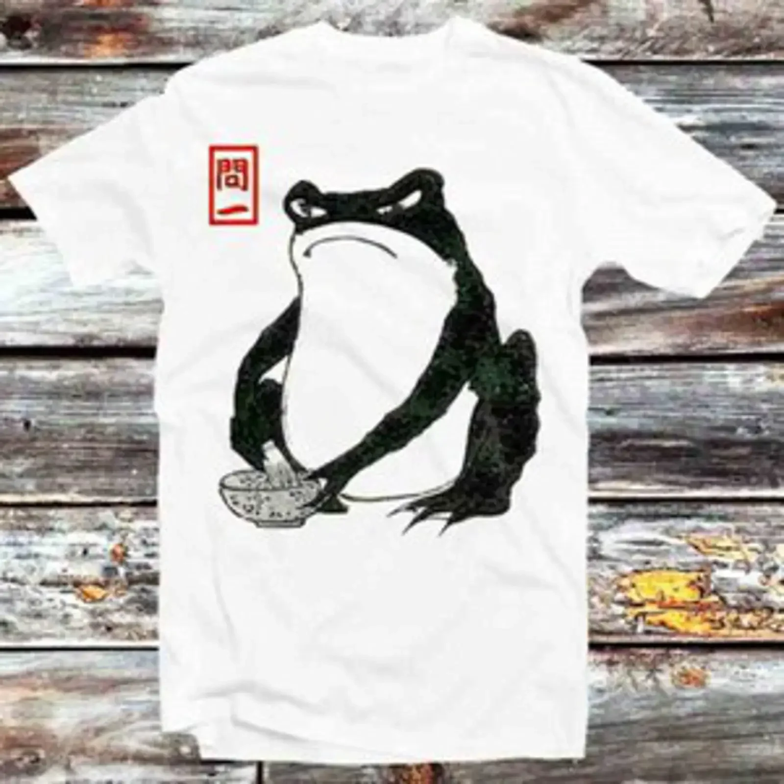 Matsumoto Hoji Japanese Frog Toad T Shirt B993 vintage Washed designer clothes Casual Stylish streetwear homme Soft Stretched