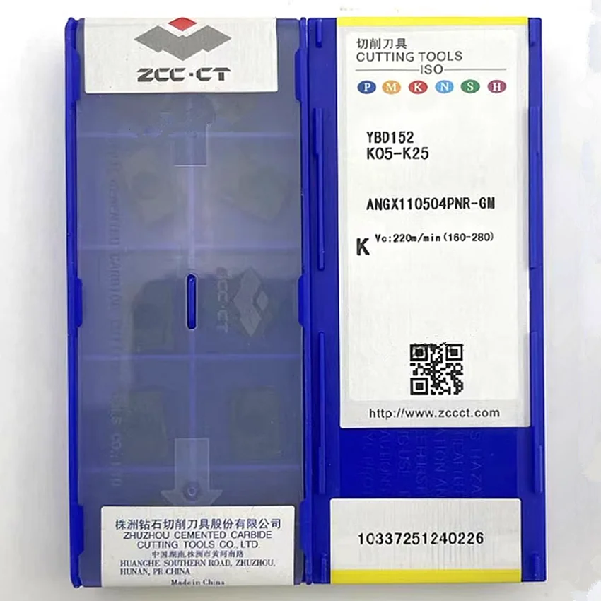 

ANGX110504PNR-GM YBD152/ANGX110508PNR-GM YBD152 ZCC.CT CNC carbide inserts Milling inserts For Cast iron K05-K25 10pcs/box