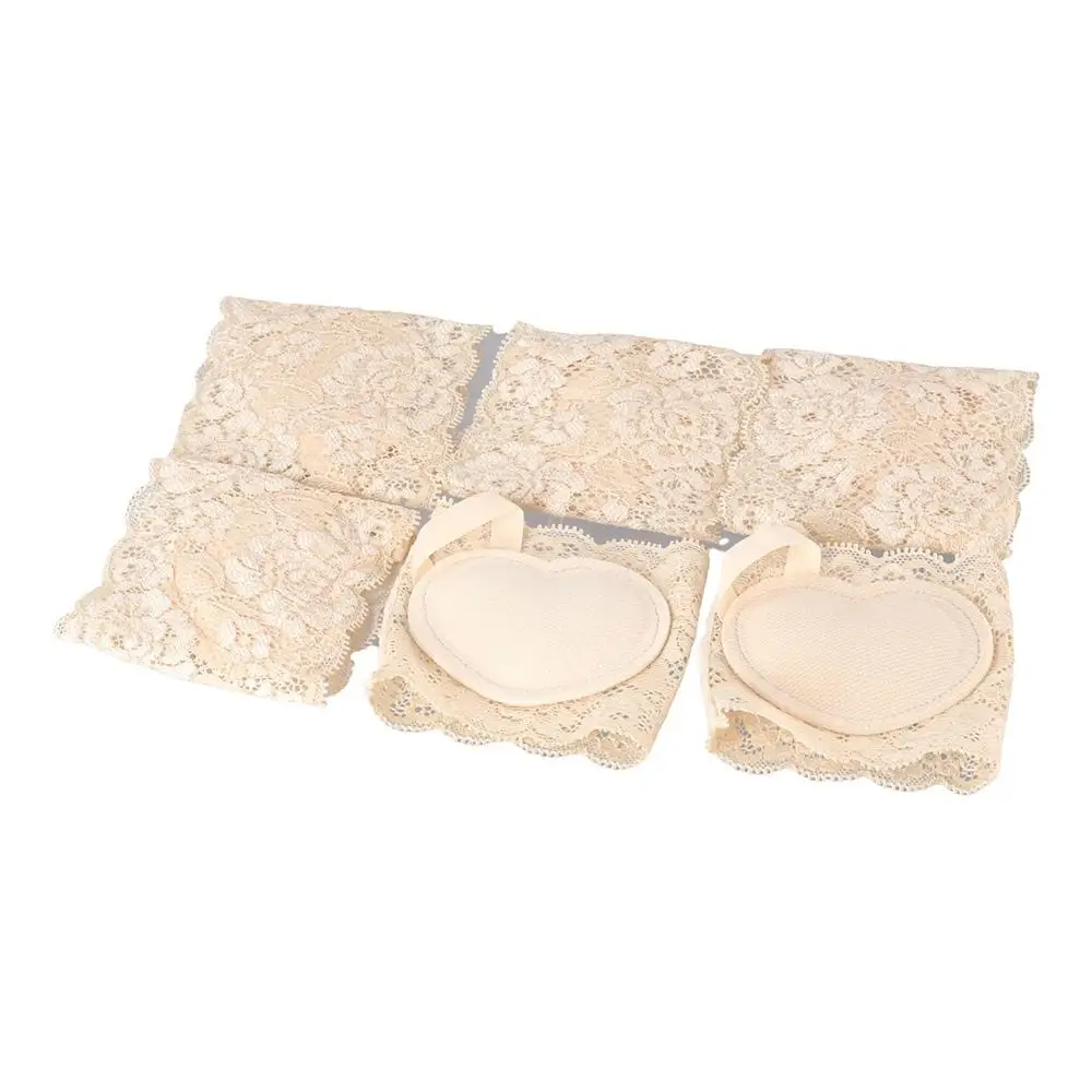 Simple Lace Solid Color Elasticity Half Palm Socks Toe Separator Socks Foot Care Mesh Half Palm Insoles Five Finger Socks