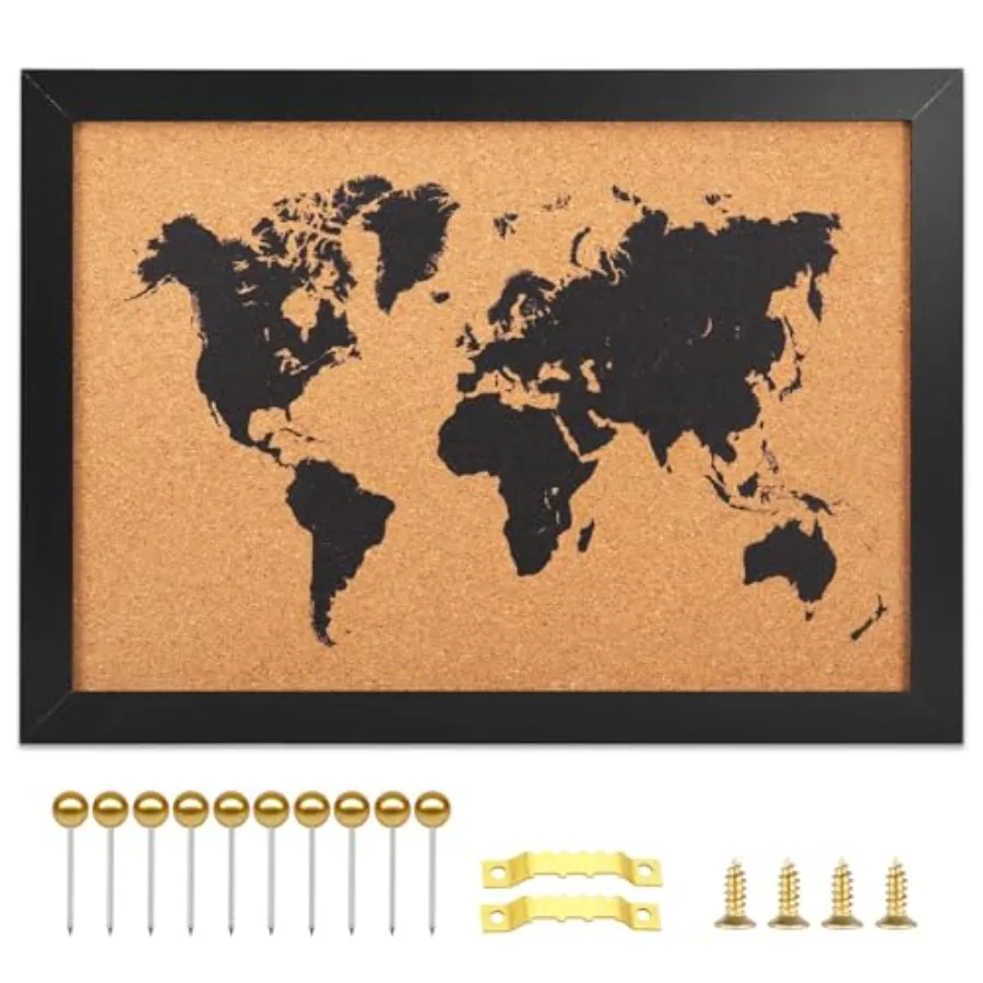 

Карта мира из пробковой доски " Bullet Boards for Walls with 0 Ps Travel Tracker Map for Office School and Home WD-MAP-5075