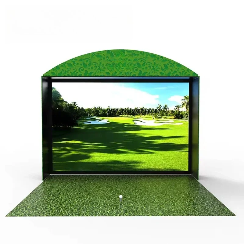 Factory Direct Price 8*10ft Golf Simulator Enclosure with Side Nets and Screen Indoor Golf Enclosure for Golf Tranners
