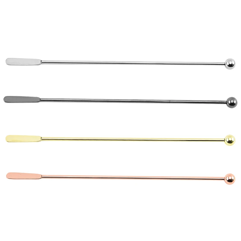 

Stainless Steel Cocktail Drink Stirring Sticks Reusable Bartender Wine Stirrer Puddler Muddler Mixer Party Bar Accessories