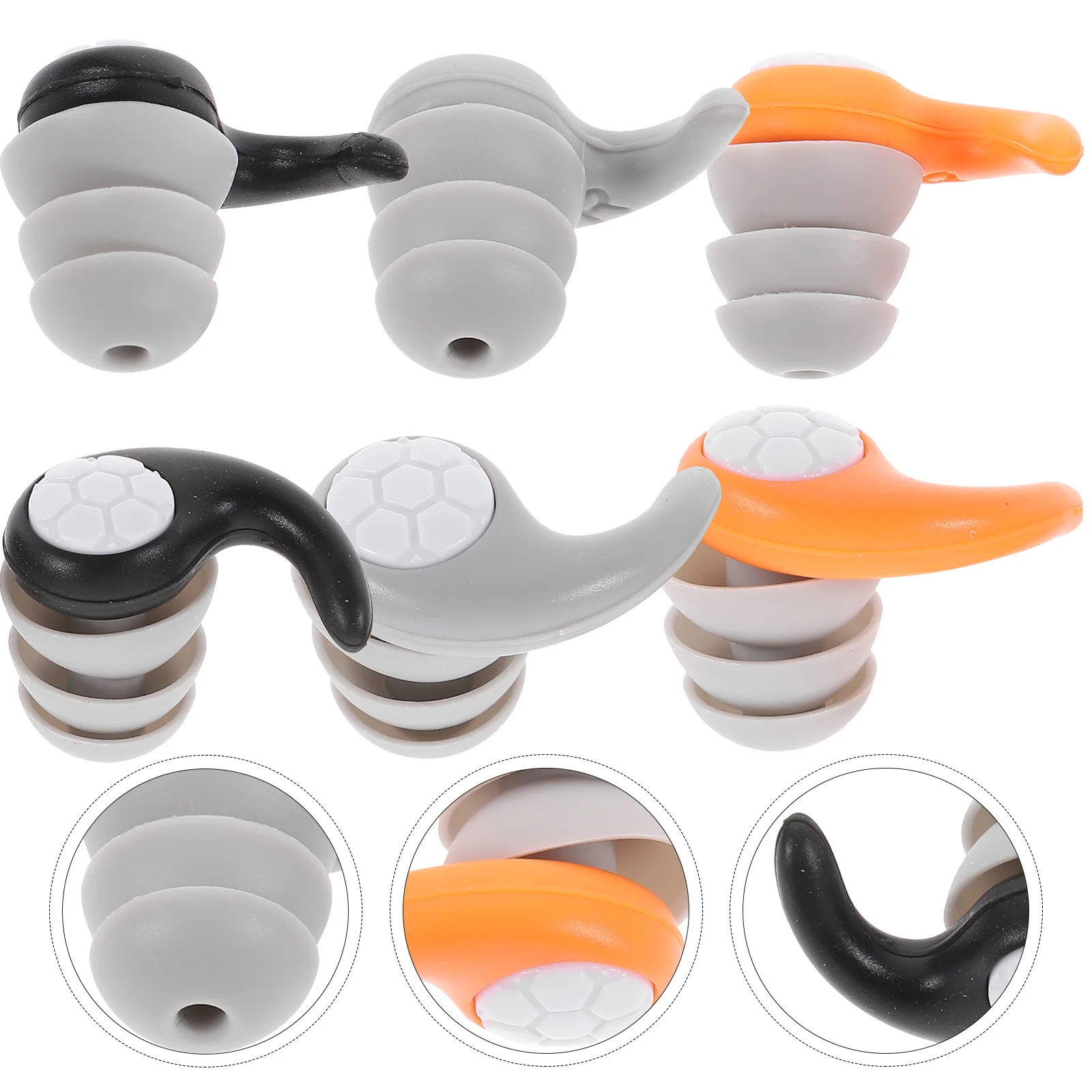 3 пары беруш с шумоподавлением, силиконовые звукоизоляционные беруши для сна, плавания, концертов, путешествий, легкие портативные
